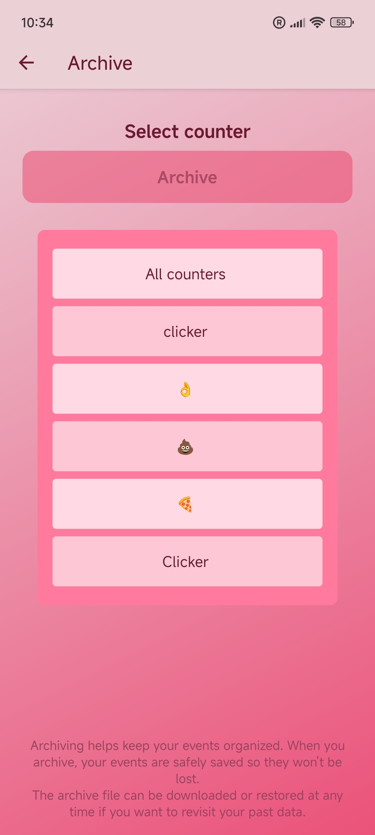 Clicker mobilalkalmazás előnézet